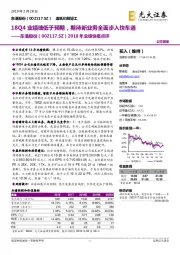 2018年业绩快报点评：18Q4业绩略低于预期，期待新业务全面步入快车道