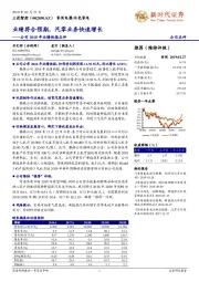 业绩符合预期,汽零业务快速增长