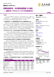 2018年业绩快报点评:短期业绩承压,中长期深度受益 5G 建设