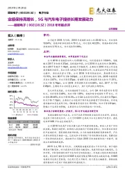 2018年年报点评:业绩保持高增长,5G与汽车电子提供长期发展动力