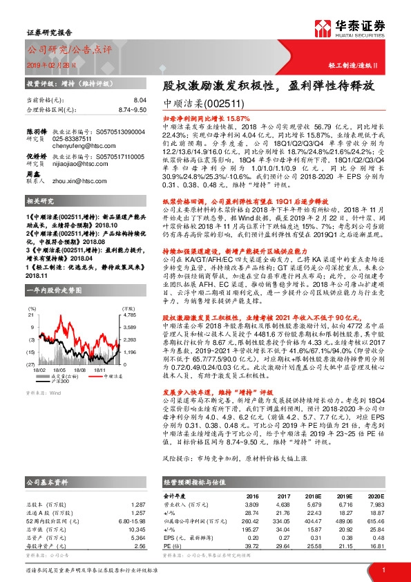 股权激励激发积极性，盈利弹性待释放