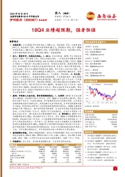 18Q4业绩超预期，强者恒强