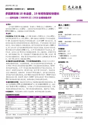 2018业绩快报点评:多因素影响18年业绩,19年将恢复较快增长
