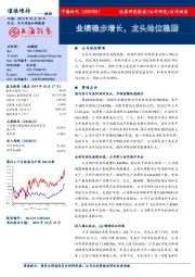 业绩稳步增长，龙头地位稳固