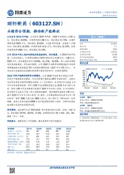 业绩符合预期，静待新产能释放