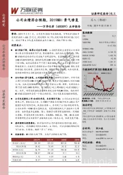 点评报告：公司业绩符合预期，2019MDI景气修复