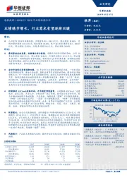 2018年业绩快报点评：业绩稳步增长，行业需求有望逐渐回暖