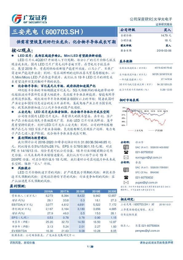 供需有望恢复利好行业龙头，化合物半导体成长可期