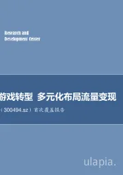 首次覆盖报告：网吧龙头游戏转型 多元化布局流量变现