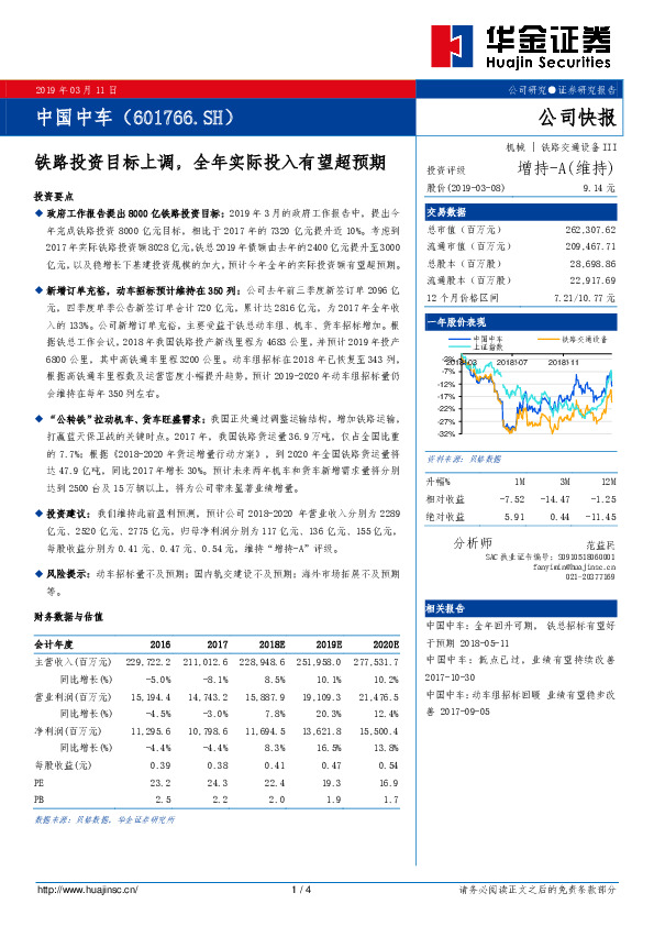 铁路投资目标上调，全年实际投入有望超预期