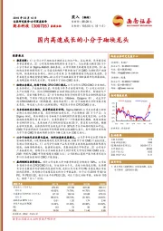 国内高速成长的小分子砌块龙头