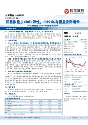 九洲药业2018年年度报告点评:低基数叠加CDMO弹性,2019年有望呈现高增长