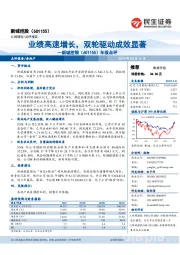 年报点评:业绩高速增长,双轮驱动成效显著
