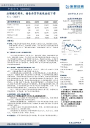 业绩稳定增长，储备存货导致现金流下滑