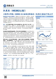 凯莱英2018年报点评:业绩符合预期,CDMO龙头继续高歌猛进