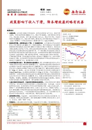 2018年报点评：政策影响下收入下滑，降本增效盈利略有改善