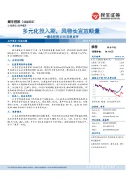 顺丰控股2018年报点评：多元化投入期，风物长宜放眼量