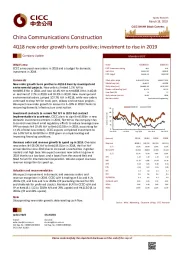 4Q18 new order growth turns positive; investment to rise in 2019