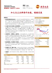 加大自主品牌海外拓展，稳健发展