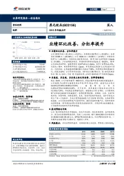 2018年年报点评：业绩环比改善，分红率提升