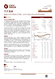 4Q18扣非业绩低于预期，全年公路主业与分红增长稳健