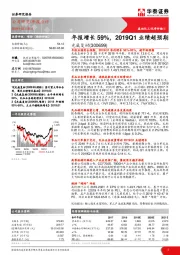 年报增长59%，2019Q1业绩超预期