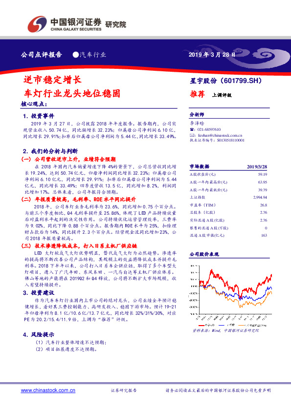 逆市稳定增长 车灯行业龙头地位稳固