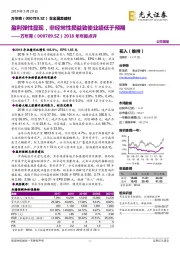 2018年年报点评：盈利弹性显现，非经常性损益致使业绩低于预期