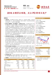 2018业绩符合预期，关注PO新项目投产