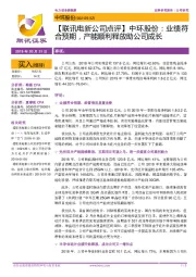 【联讯电新公司点评】:中环股份:业绩符合预期,产能顺利释放助公司成长
