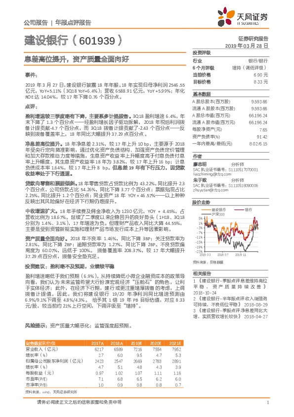 息差高位提升，资产质量全面向好