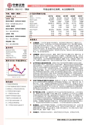 年报业绩分红亮眼，关注战略布局