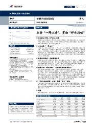 2018年报点评：业务“一降三升”，贯彻“祥云战略”