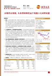 2018年年报点评：业绩符合预期，未来将持续受益于高镍三元材料放量