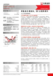 新能源车增速快，Q1业绩高增长