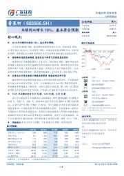 业绩同比增长19%，基本符合预期