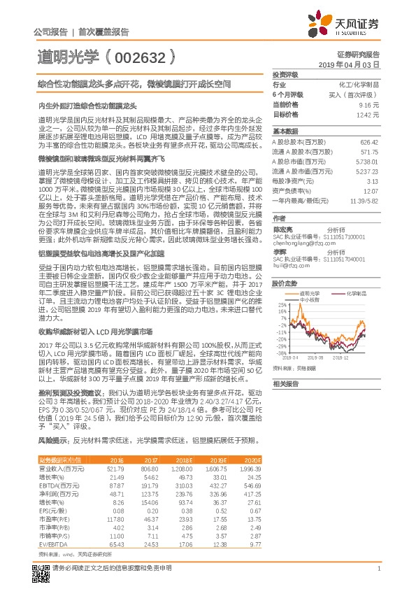 综合性功能膜龙头多点开花，微棱镜膜打开成长空间