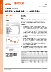 费用及资产减值拖累业绩，2019年增量有看点