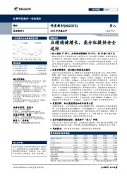 2018年年报点评：业绩稳健增长，高分红提供安全边际