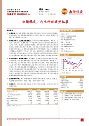 业绩稳定，内生外延逐步拓展