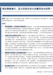 营收微幅增长,显示面板总体出货量保持全球第一