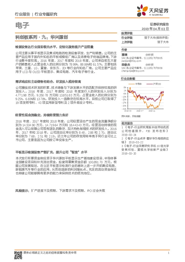 科创板系列·九：华兴源创