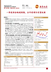 一季报预告略超预期,全年高增长有望延续