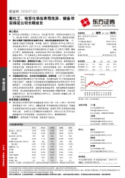 氟化工、电容化学品表现优异，储备项目保证公司长期成长