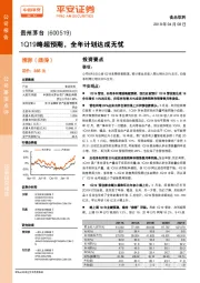 1Q19略超预期，全年计划达成无忧