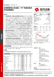 多因素影响公司业绩，CMP和柔性显示材料进展顺利