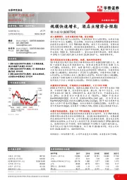 规模快速增长,酒店业绩符合预期