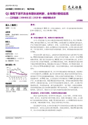 2019年一季报预告点评：Q1略有下滑不改全年增长的判断，全年预计前低后高