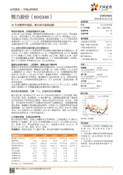 18年业绩符合预期，炼化项目扬帆起航