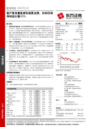 客户债务重组损失拖累业绩，扣非归母净利润大增63%